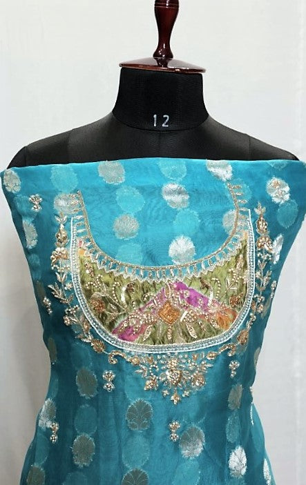 Sky Blue Colour Dress And Colour Combination | Top 20 Ferozi Colour  Combination For Punjabi Suits | Kurti designs, Kurti designs party wear,  Kurti neck designs